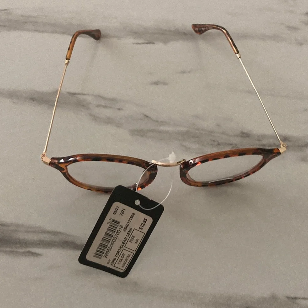 ME Makeover Essentials Tortoise Oval Glasses with Gold Bridge